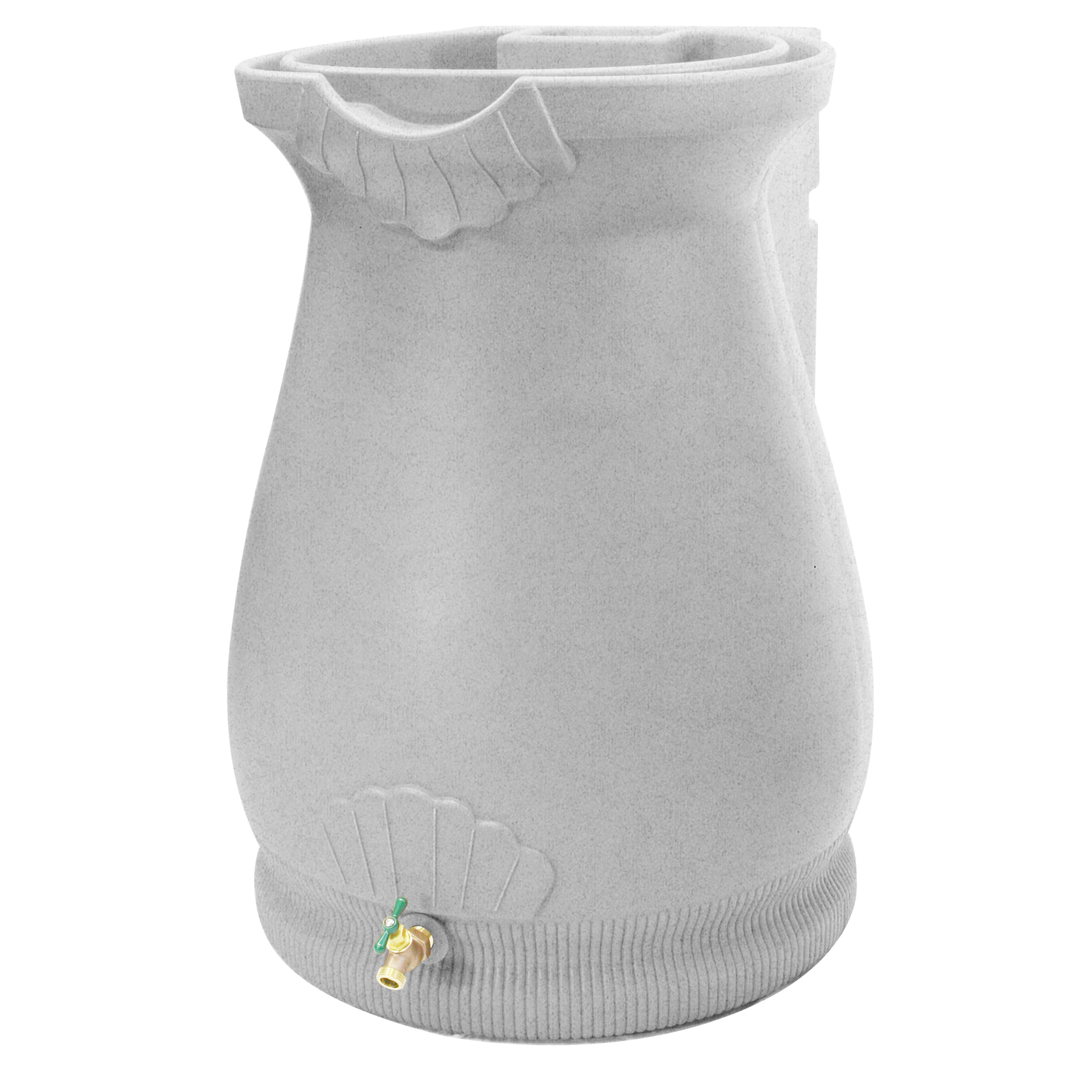 Good Ideas Rain Wizard Urn Rain Barrel — 65-Gallon, Light Granite, BPA-Free, Model# RWURN-LIG